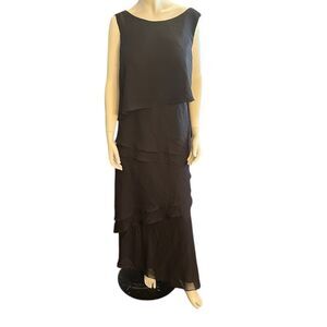 Wear Your Love Tiered Dress Black 18 NWT